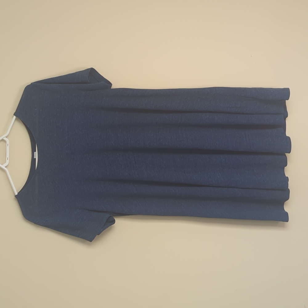 Navy Blue Linen T-Shirt Dress/Tunic
